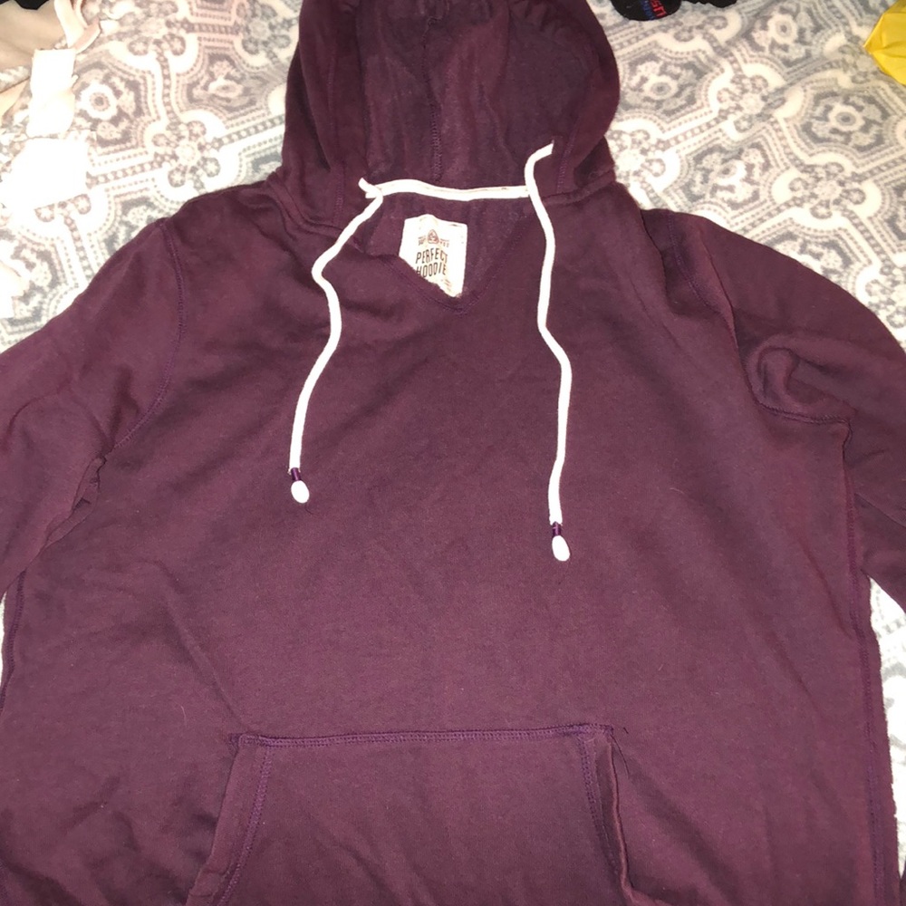 Eggplant Super Light weight pull over hoodie